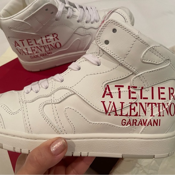 ❌SOLD❌ VALENTINO GARAVANI
White 07 Camouflage Edition Atelier Mid-Top Sneakers - Picture 3 of 16